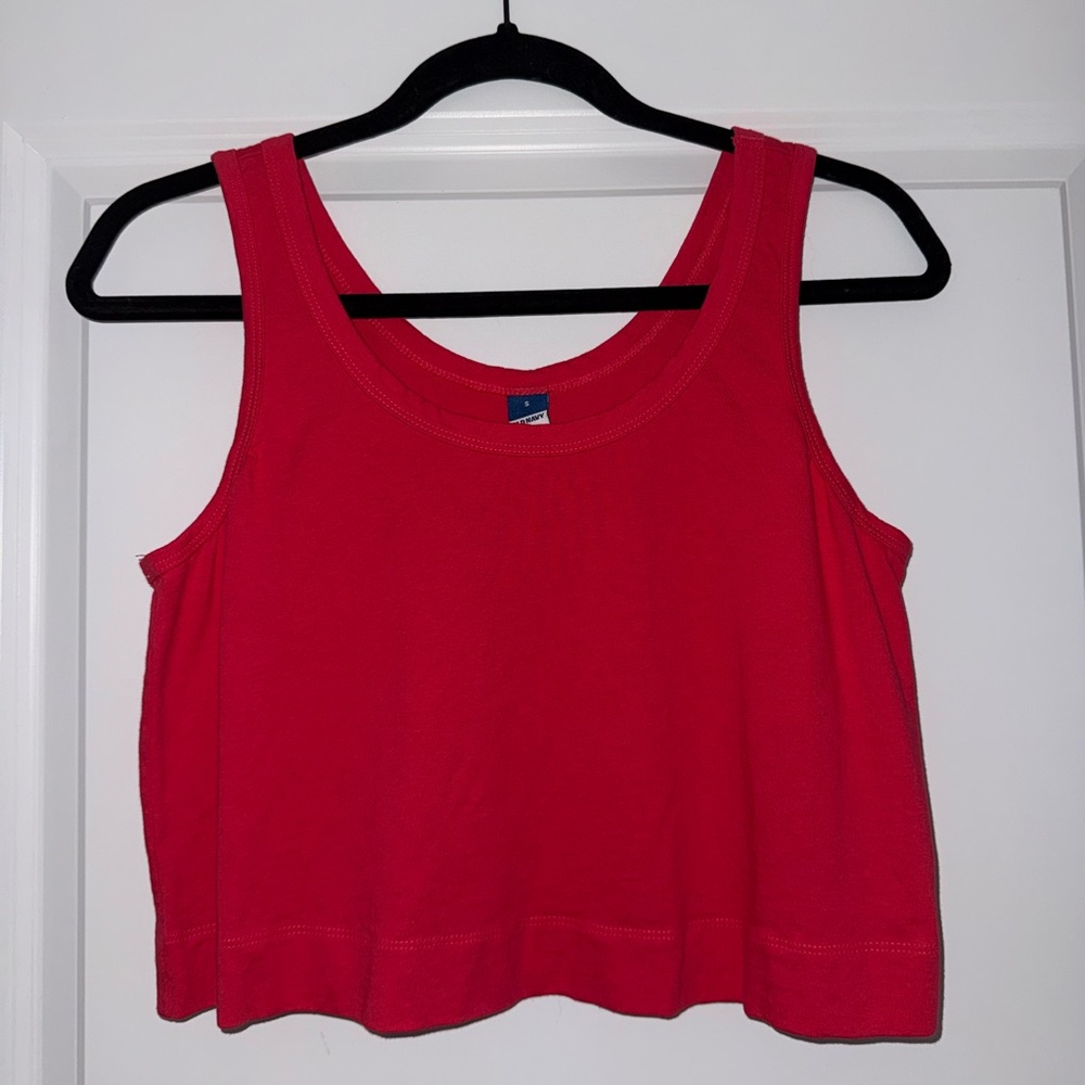 Hot Pink Women's Cropped Tank Top Small